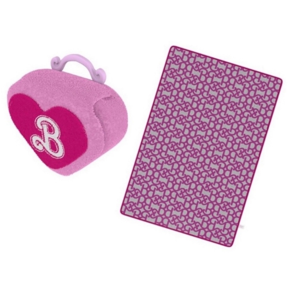 Barbie The Movie Soft Throw Blanket With Purse Bag